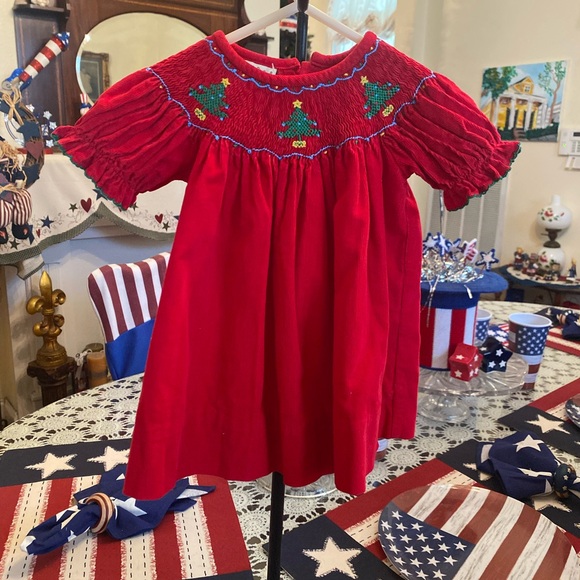 Le Za Me Smocked Infant girls Dress size 12 months - Picture 8 of 16